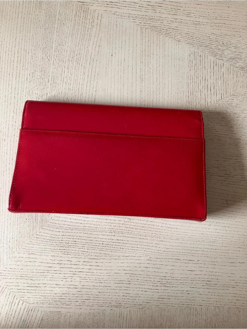 Nordstrom Red Leather Envelope Clutch with Removable Strap | Quiet Luxury